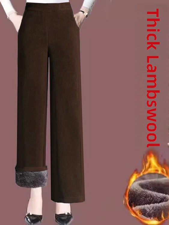 Thickened Fleece Lined High Wa - đánh giá và giá Corduroy Pant Warm