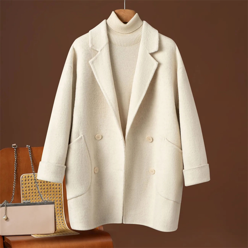 Double-sided Wool Coat Autumn  - đánh giá và giá Wool Coat Peacoat
