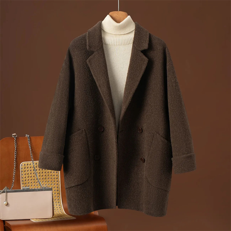 Double-sided Wool Coat Autumn  - đánh giá và giá Wool Coat Peacoat