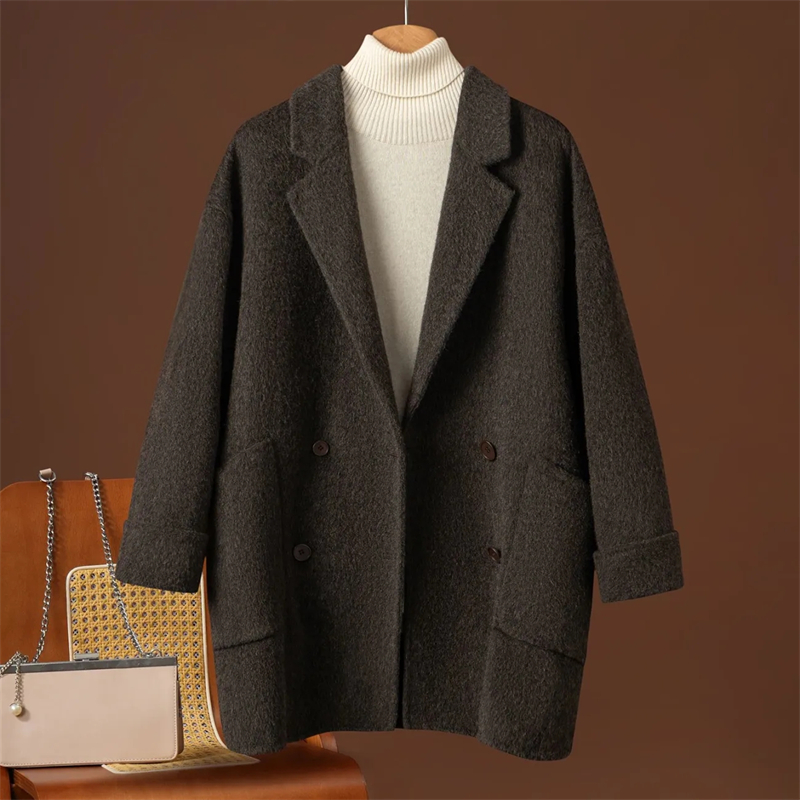 Double-sided Wool Coat Autumn  - đánh giá và giá Wool Coat Peacoat